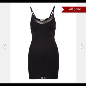 Black Mesh Insert Bodycon Dress